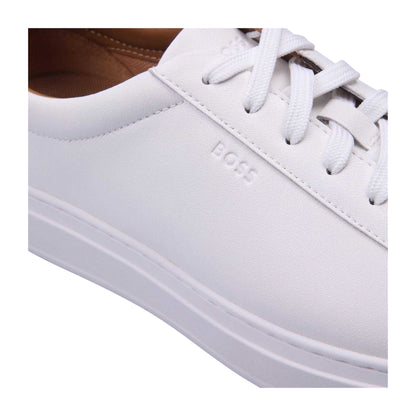 Natural - Pack Shot - Boss Mens Kieran Leather Trainers