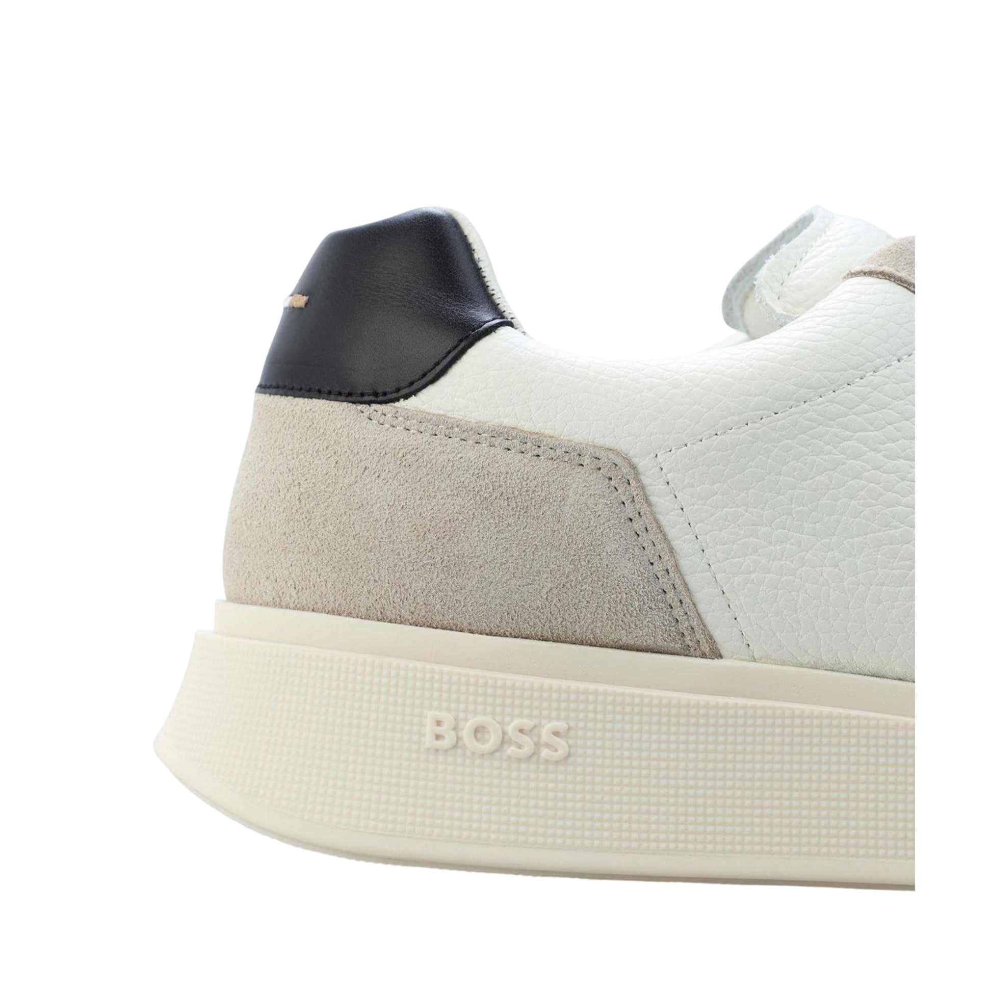 Natural - Pack Shot - Boss Mens Bulton Leather Running Trainers