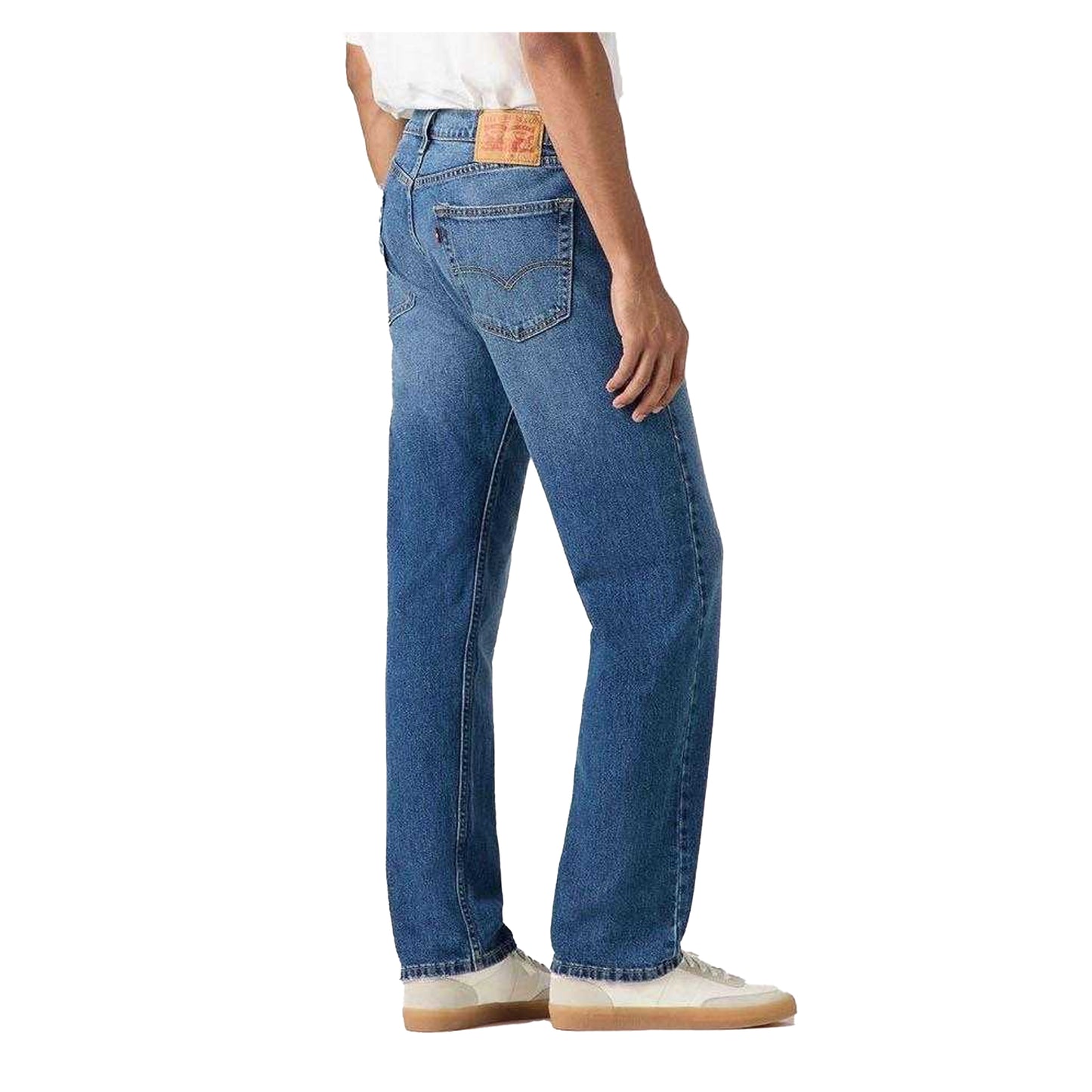 Blue - Back - Levis Mens 505 Straight Leg Regular Jeans