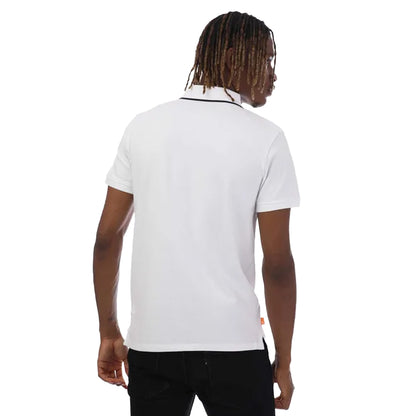 White - Back - Timberland Mens Millers River Polo Shirt