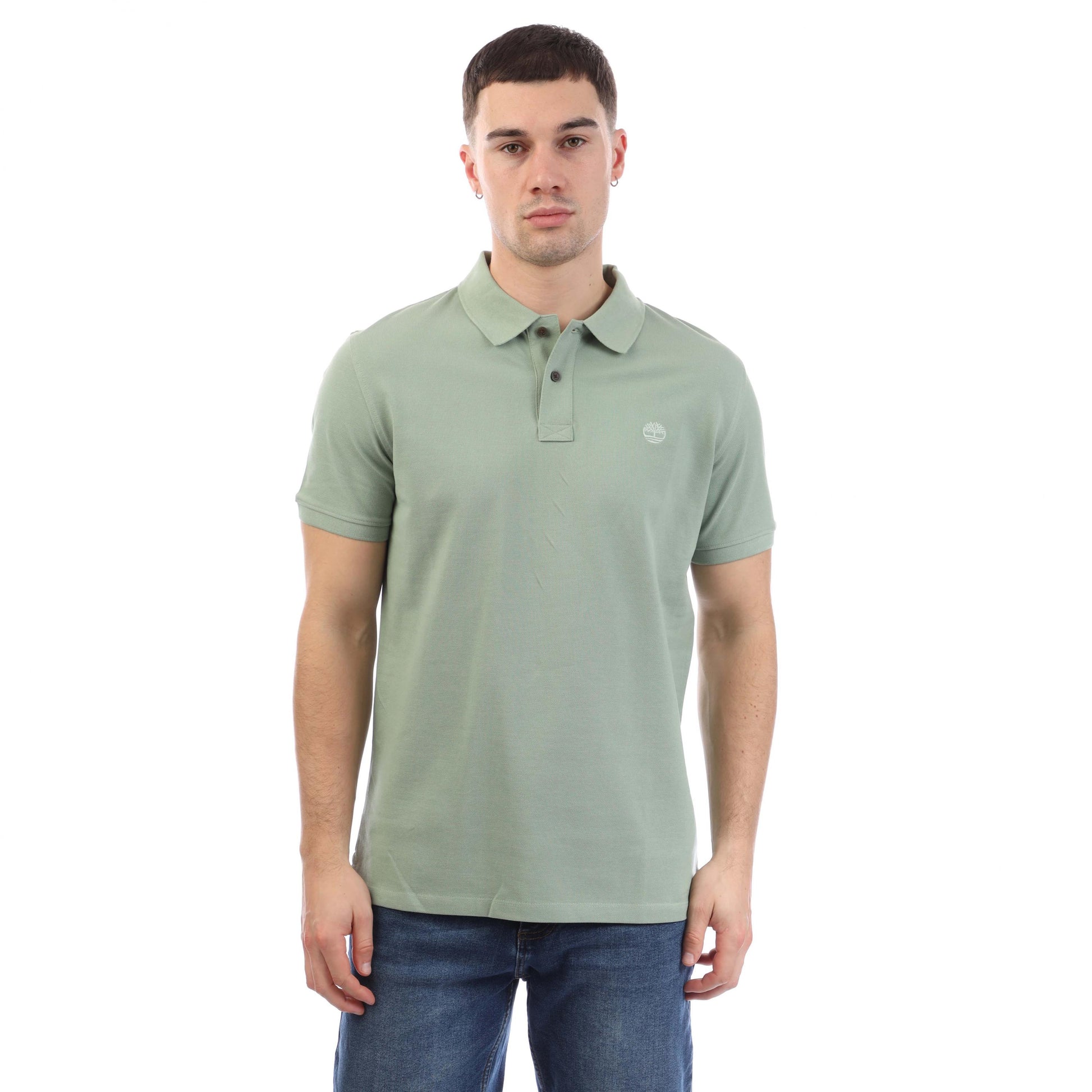 Green - Front - Timberland Mens Millers River Polo Shirt
