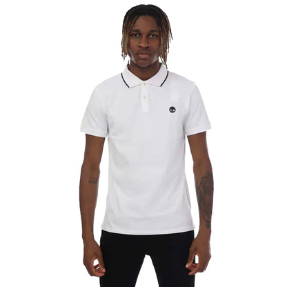 White - Front - Timberland Mens Millers River Polo Shirt