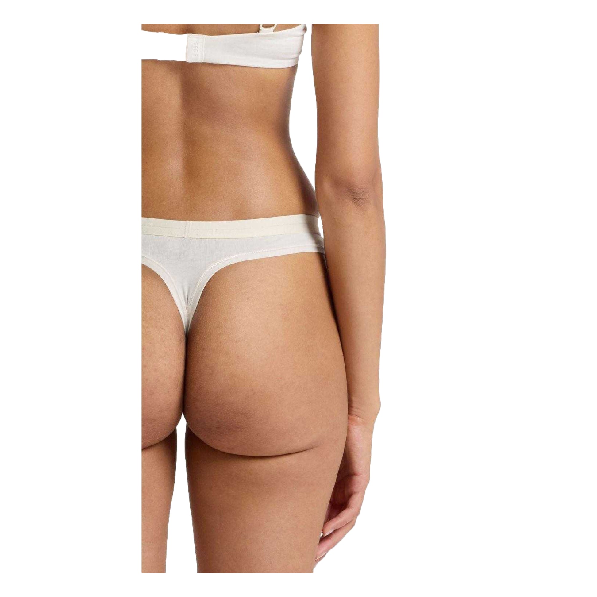 Cloud-Sand-Light Pink - Back - Boss Womens-Ladies Logo Thong (Pack of 3)