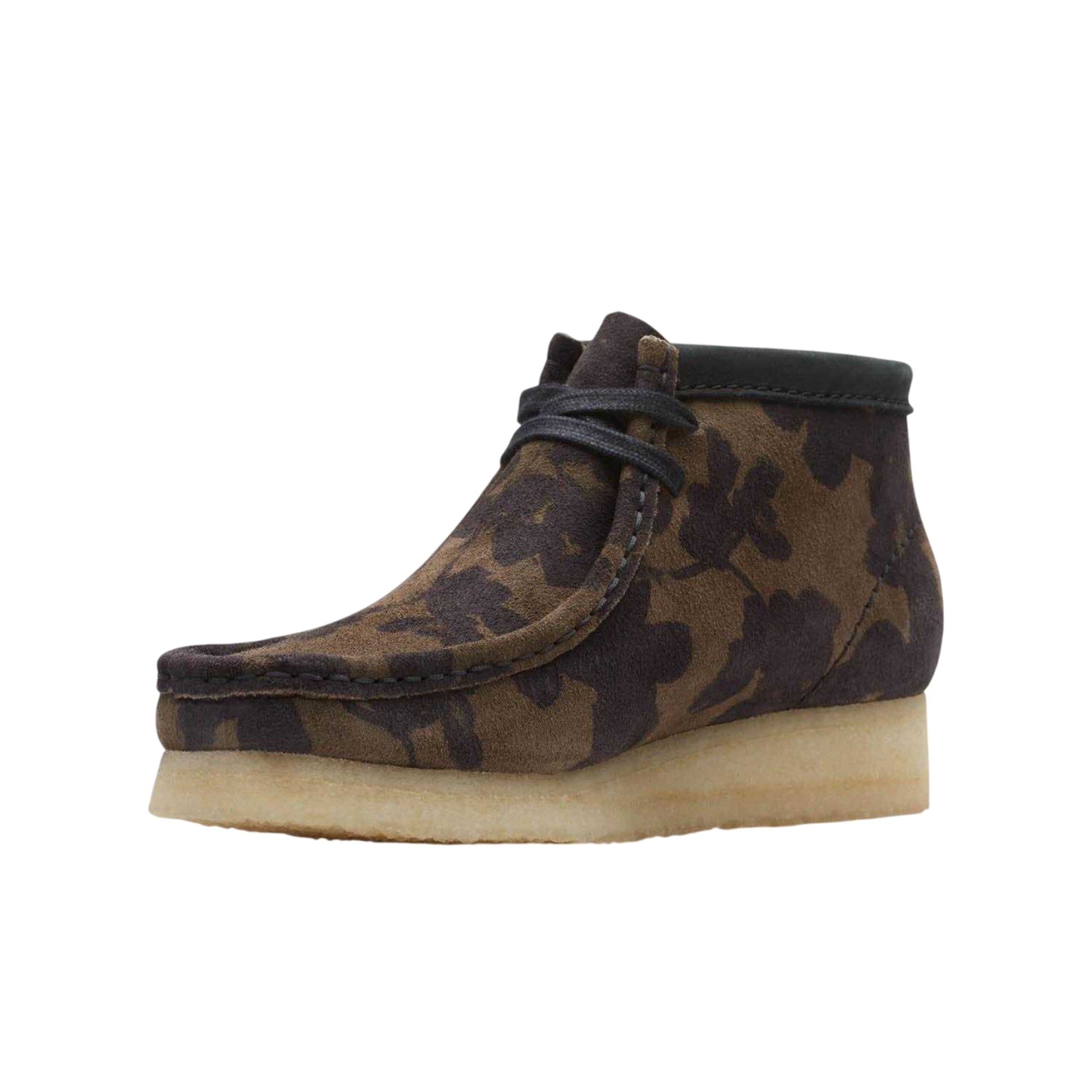 Black - Lifestyle - Clarks Mens Wallabee Floral Calf Suede Boots