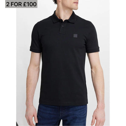 Black - Front - Boss Mens Passenger Slim Polo Shirt