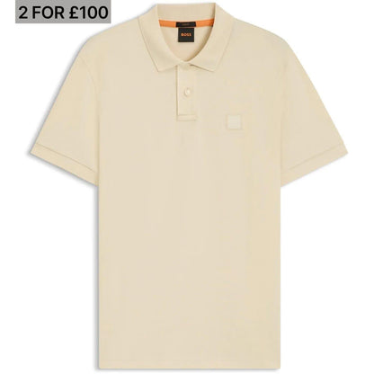 Light - Front - Boss Mens Passenger Slim Polo Shirt