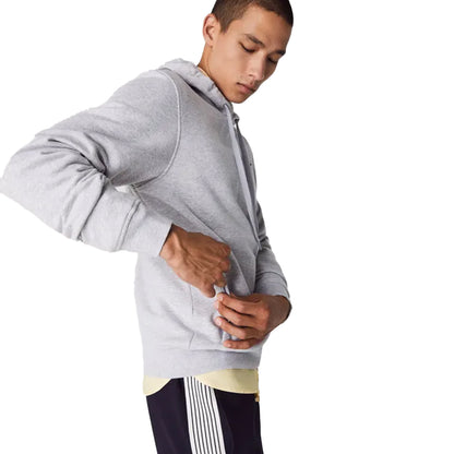 Grey - Lifestyle - Lacoste Mens Fleece Pull Over Sport Hoodie
