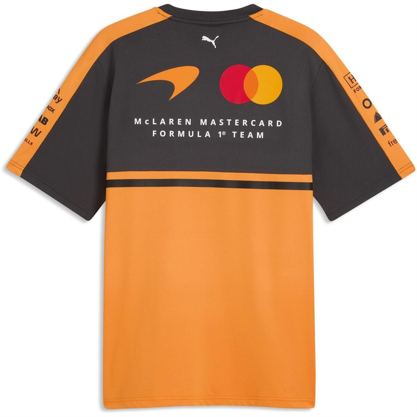 Orange-Black - Back - Puma Unisex Adult Replica McLaren F1 Replica T-Shirt