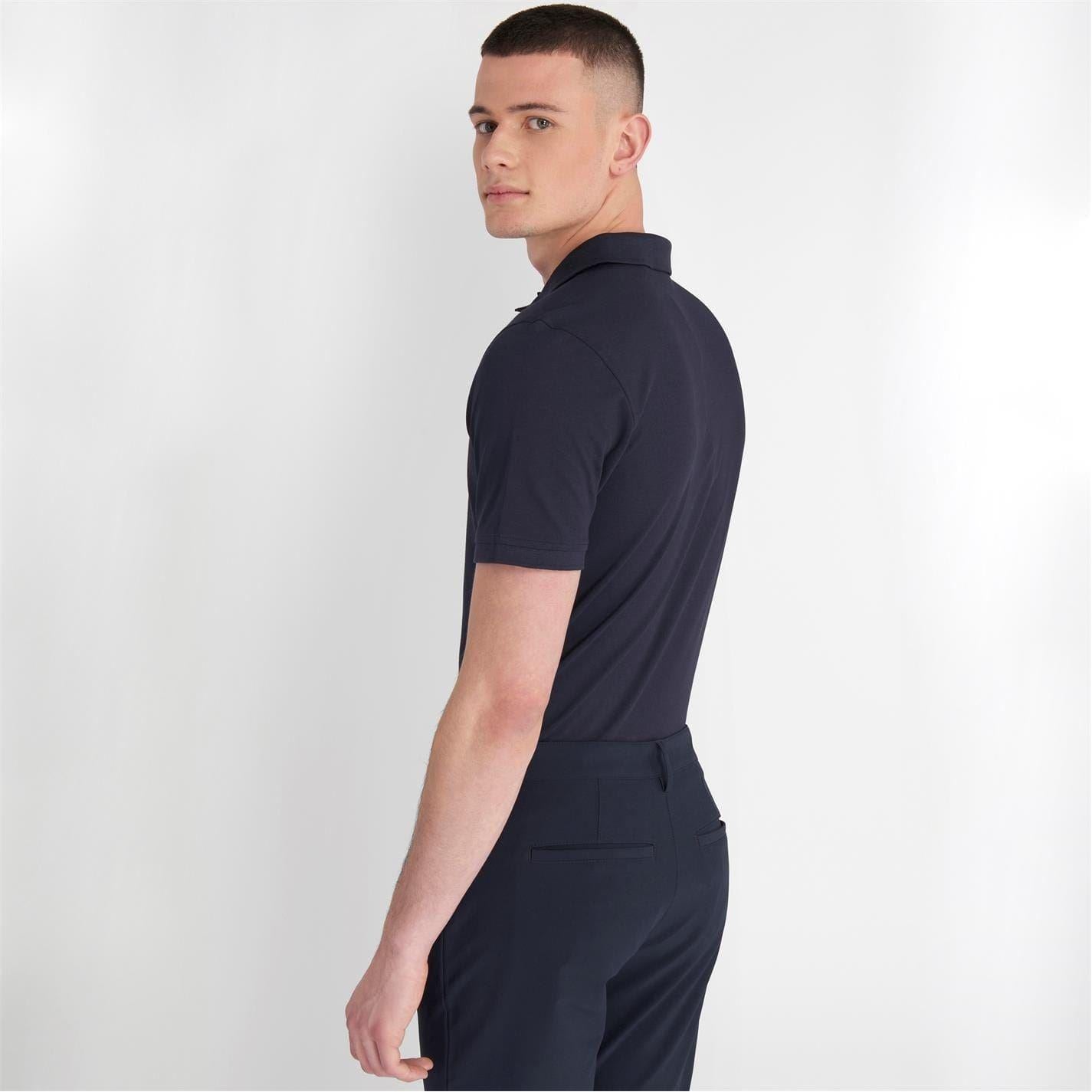 Navy - Side - Calvin Klein Mens Golf Polo Shirt