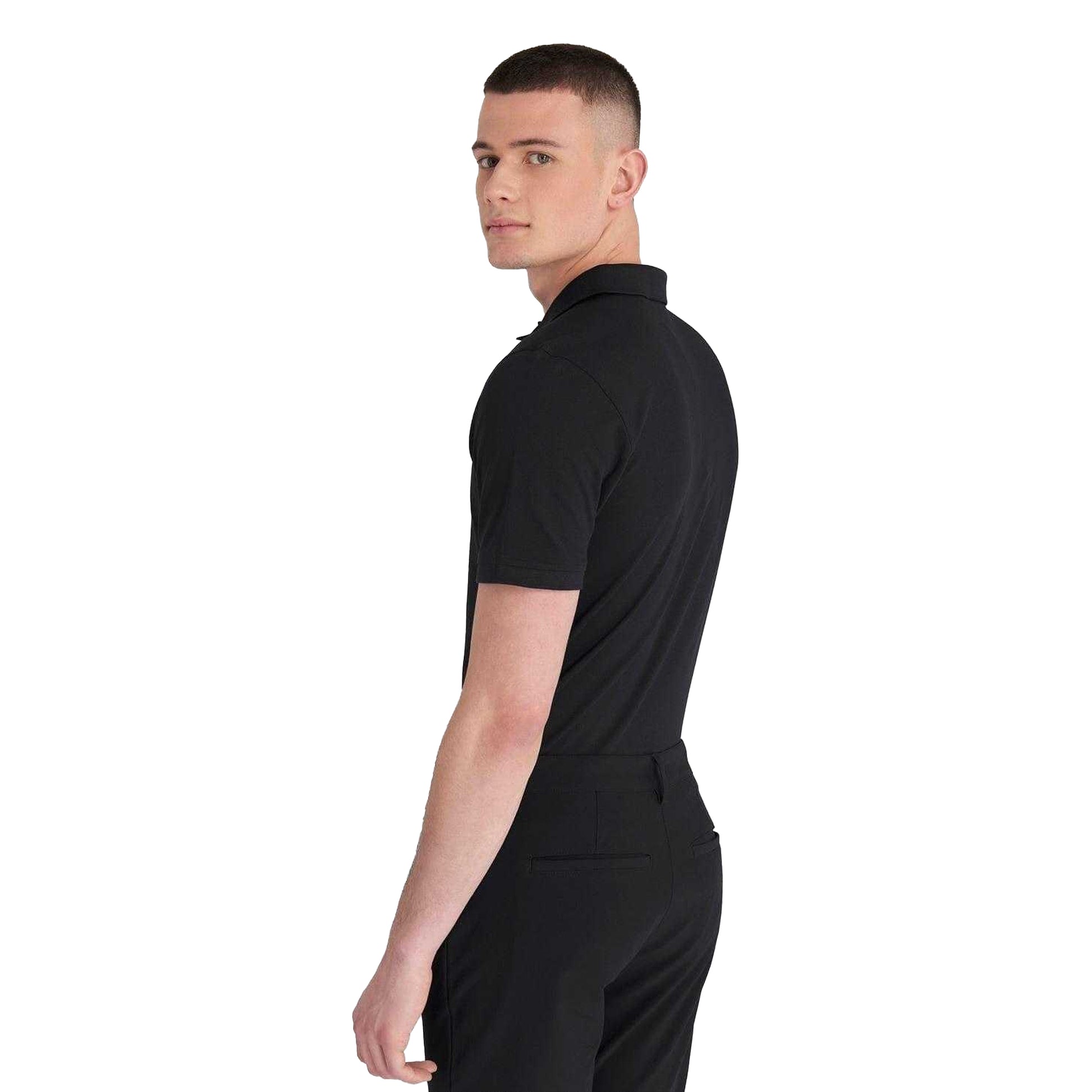 Black - Back - Calvin Klein Mens Golf Polo Shirt