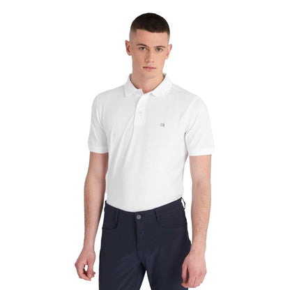 White - Side - Calvin Klein Mens Golf Polo Shirt