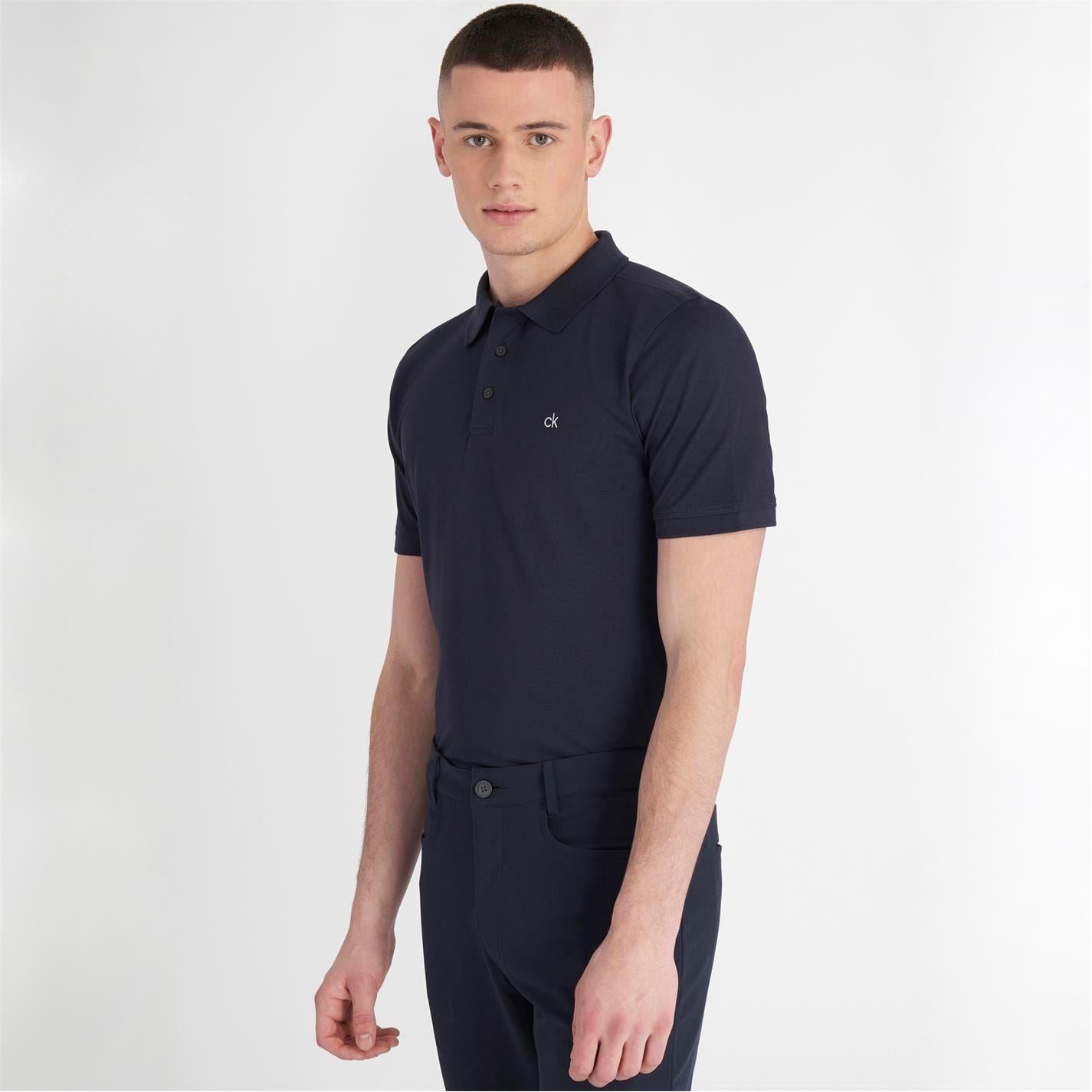 Navy - Back - Calvin Klein Mens Golf Polo Shirt