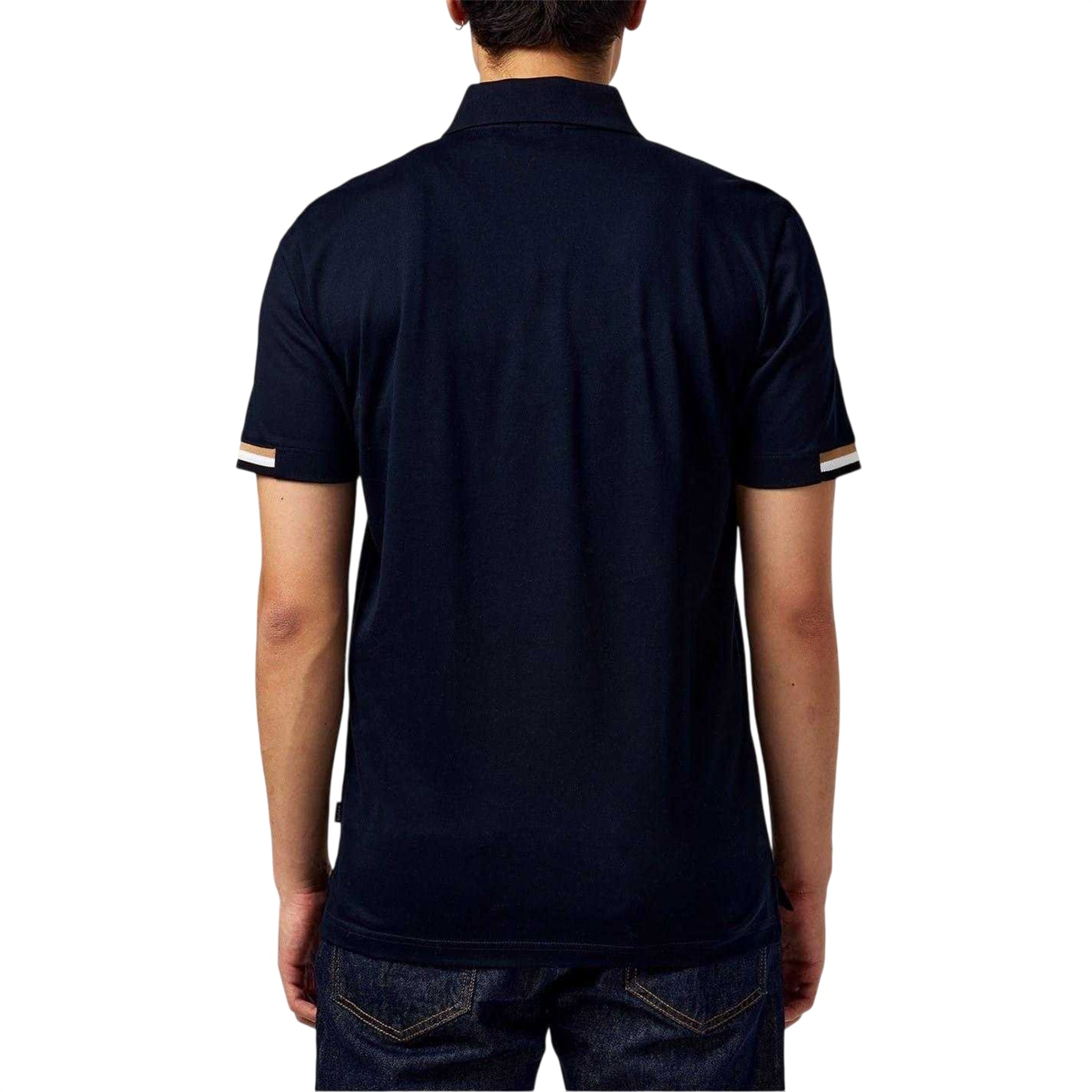 Dark Blue - Back - Boss Mens Parlay 147 Polo Shirt