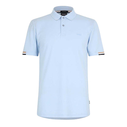 Light Blue - Front - Boss Mens Parlay 147 Polo Shirt