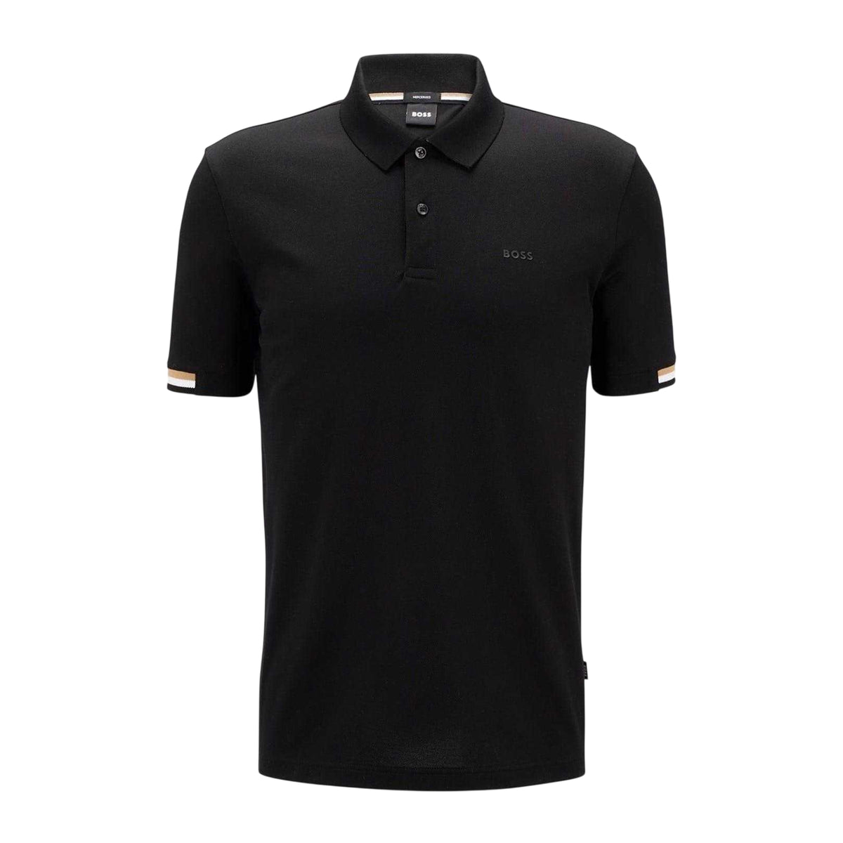 Black - Front - Boss Mens Parlay 147 Polo Shirt