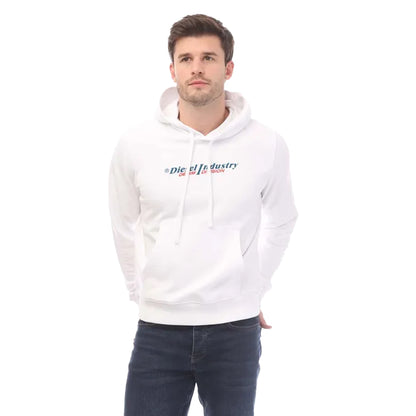 White - Front - Diesel Mens S-Ginn Hoodie