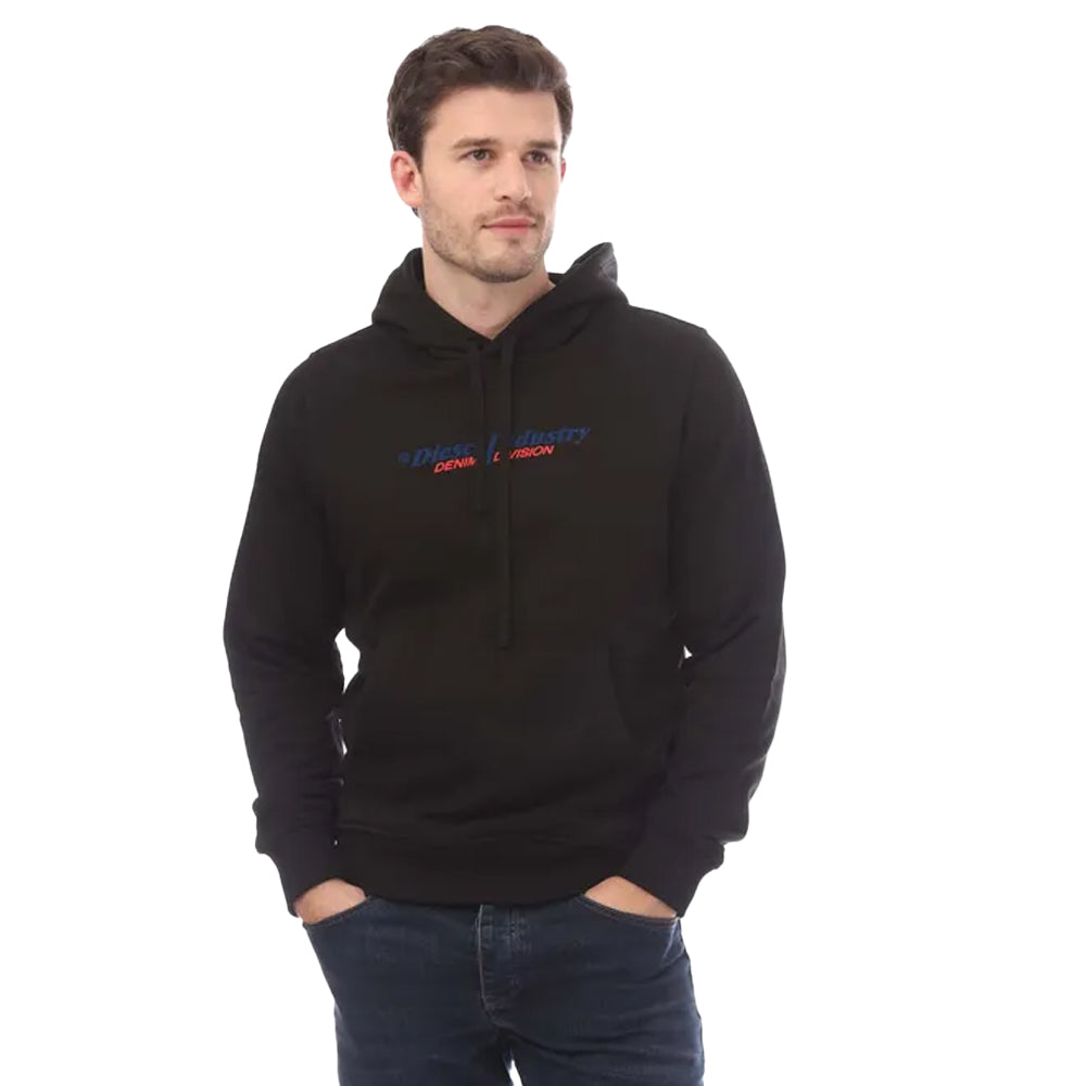 Black - Front - Diesel Mens S-Ginn Hoodie