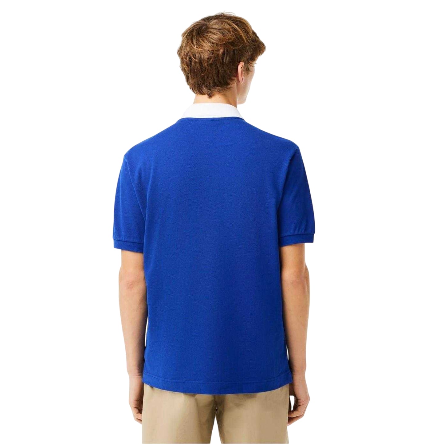 Blue Captain-White - Back - Lacoste Mens Heritage Polo Shirt