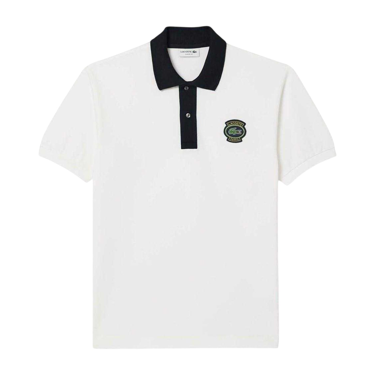 White-Black - Front - Lacoste Mens Heritage Polo Shirt