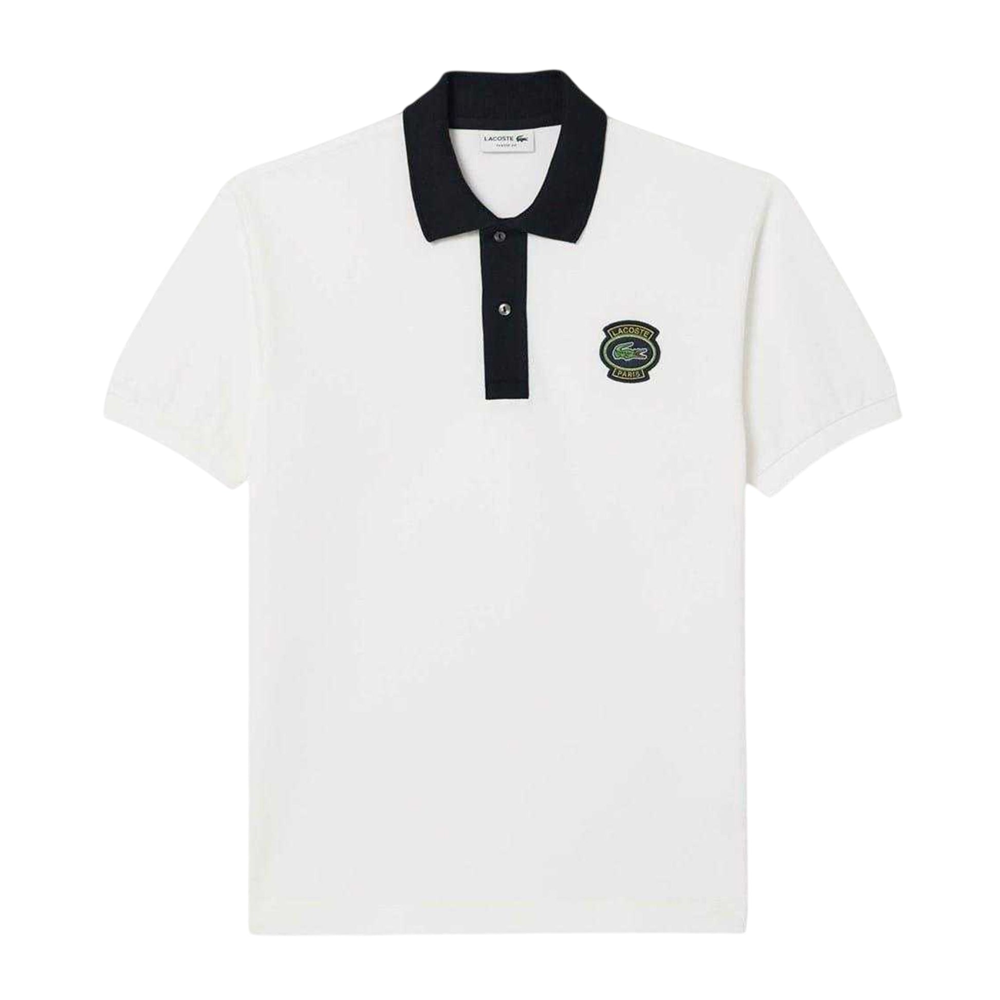 White-Black - Front - Lacoste Mens Heritage Polo Shirt
