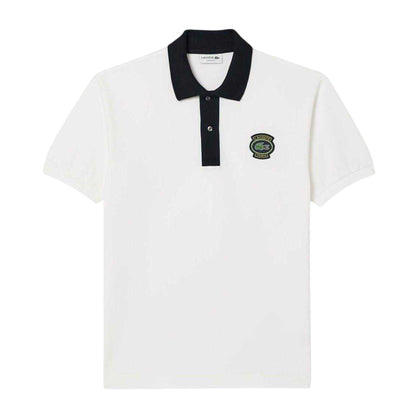White-Black - Front - Lacoste Mens Heritage Polo Shirt