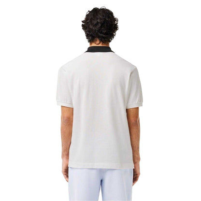 White-Black - Back - Lacoste Mens Heritage Polo Shirt