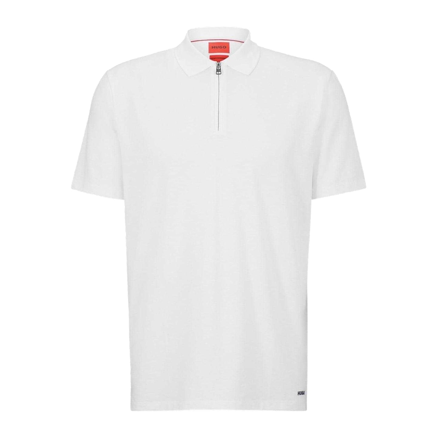 White - Front - Hugo Boss Mens Fabric Polo Shirt