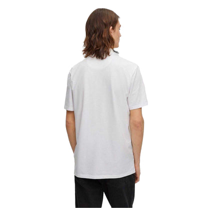 White - Back - Hugo Boss Mens Fabric Polo Shirt