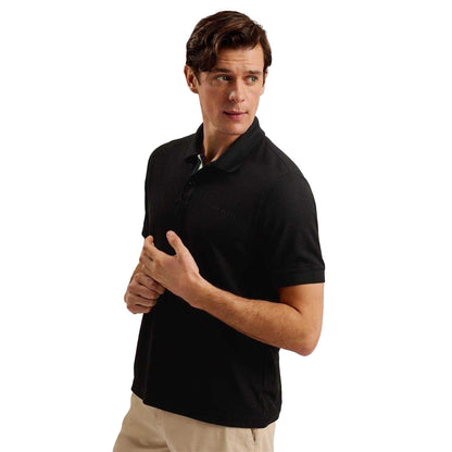 Black - Side - Ted Baker Mens Karty Regular Polo Shirt
