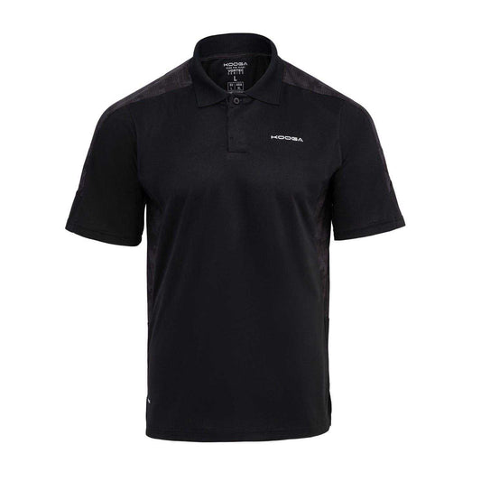 Black - Front - KooGa Mens Vortec Rugby Polo Shirt