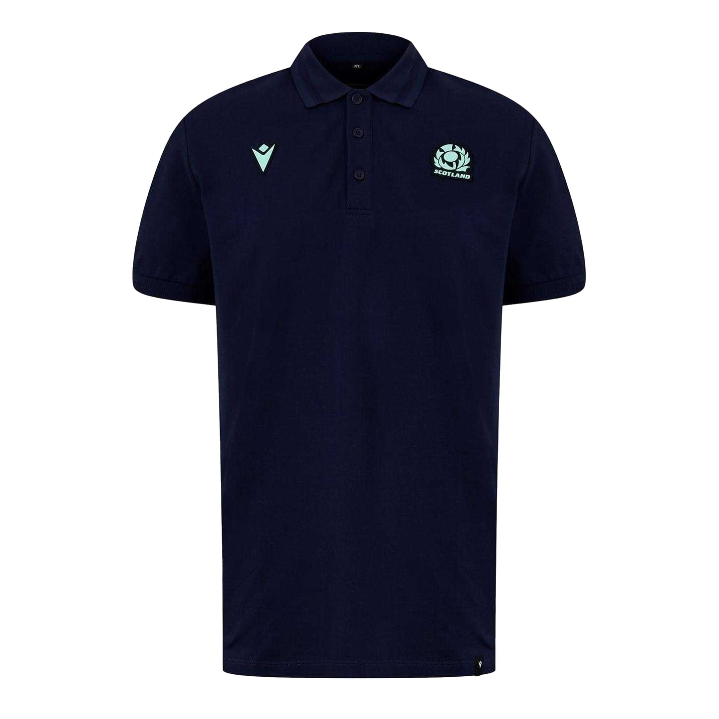 Navy - Front - Scotland RU Unisex Adult 2024 Polo Shirt
