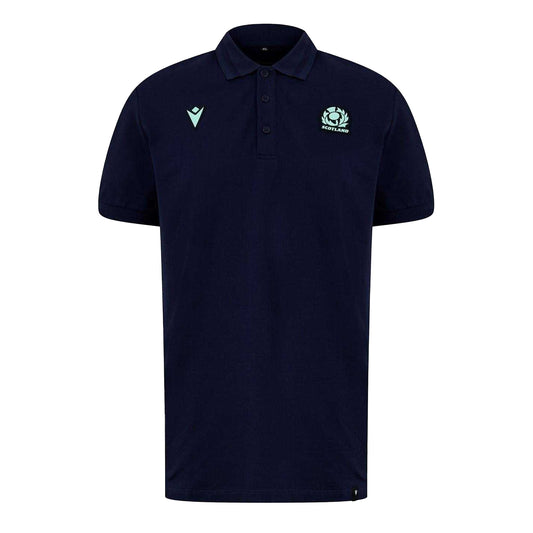 Navy - Front - Scotland RU Unisex Adult 2024 Polo Shirt