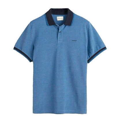 Blue - Front - Gant Mens Cotton Polo Shirt
