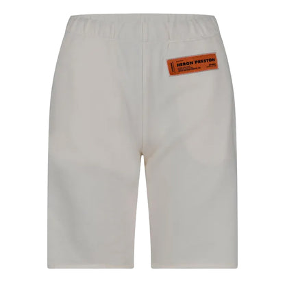 White - Front - Heron Preston Womens-Ladies Cotton Sweat Shorts