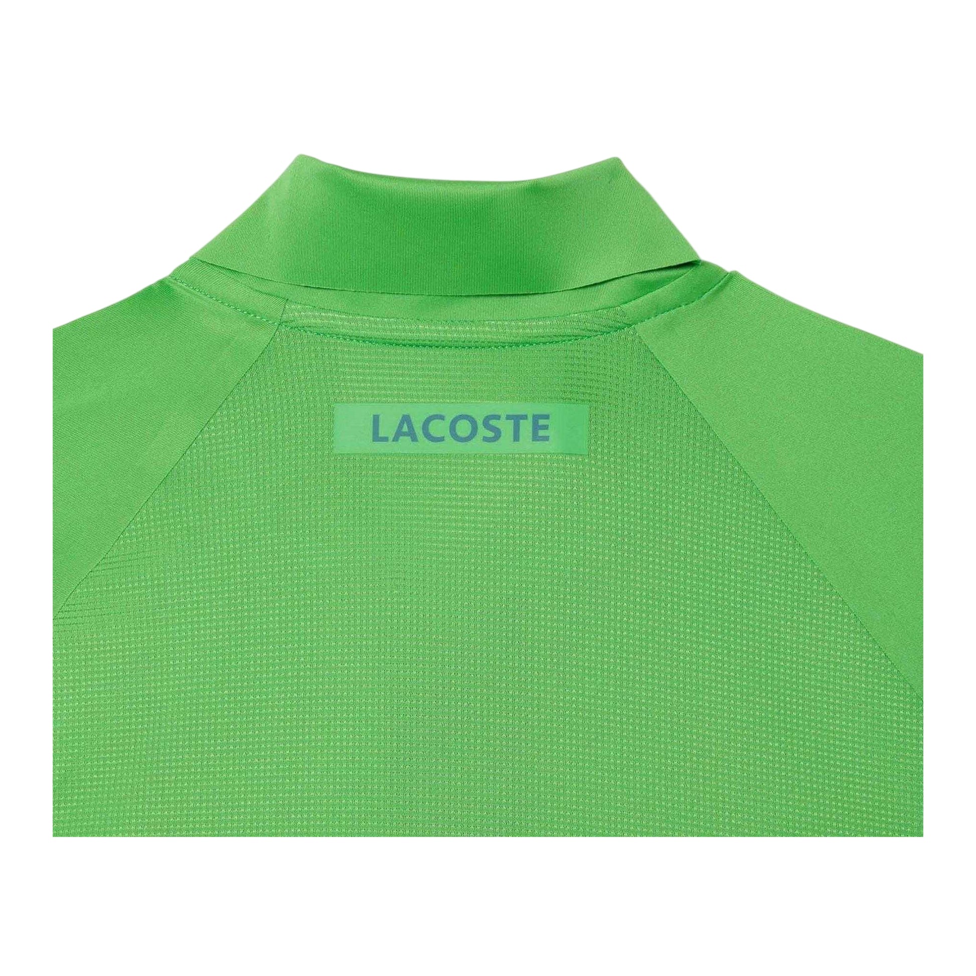 Green - Back - Lacoste Mens Tennis x Novak Djokovic Regular Polo Shirt