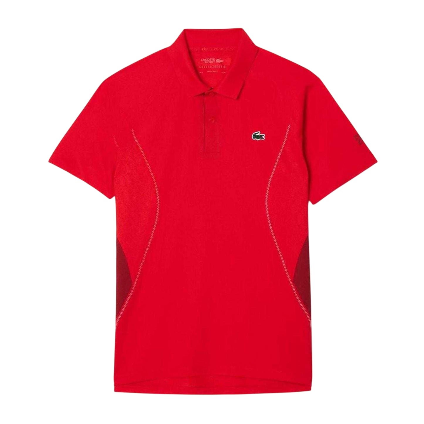 Red - Front - Lacoste Mens Tennis x Novak Djokovic Regular Polo Shirt