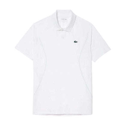 White - Front - Lacoste Mens Tennis x Novak Djokovic Regular Polo Shirt