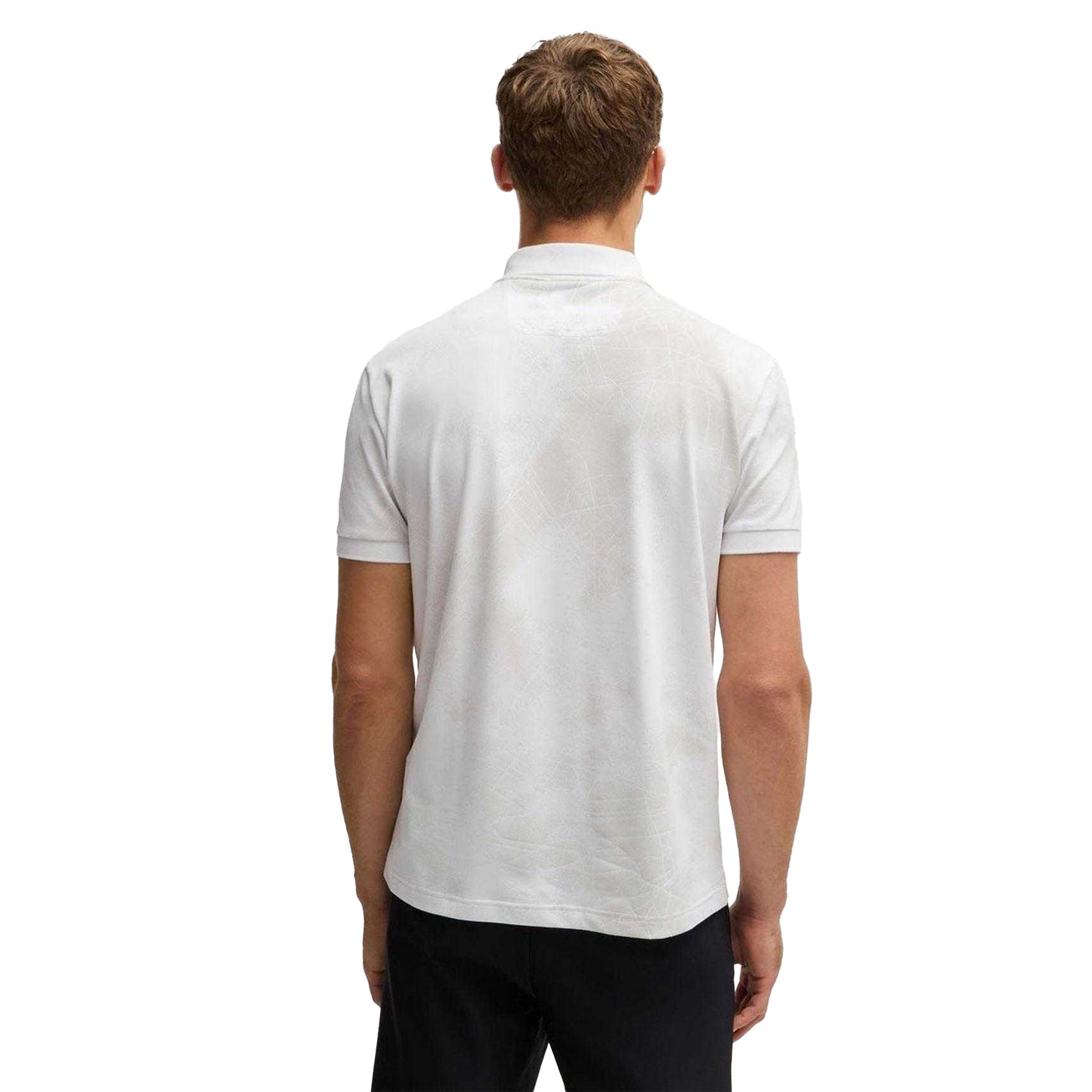 White - Back - Boss Mens Paddy 3 Polo Shirt