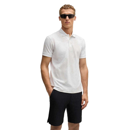 White - Side - Boss Mens Paddy 3 Polo Shirt