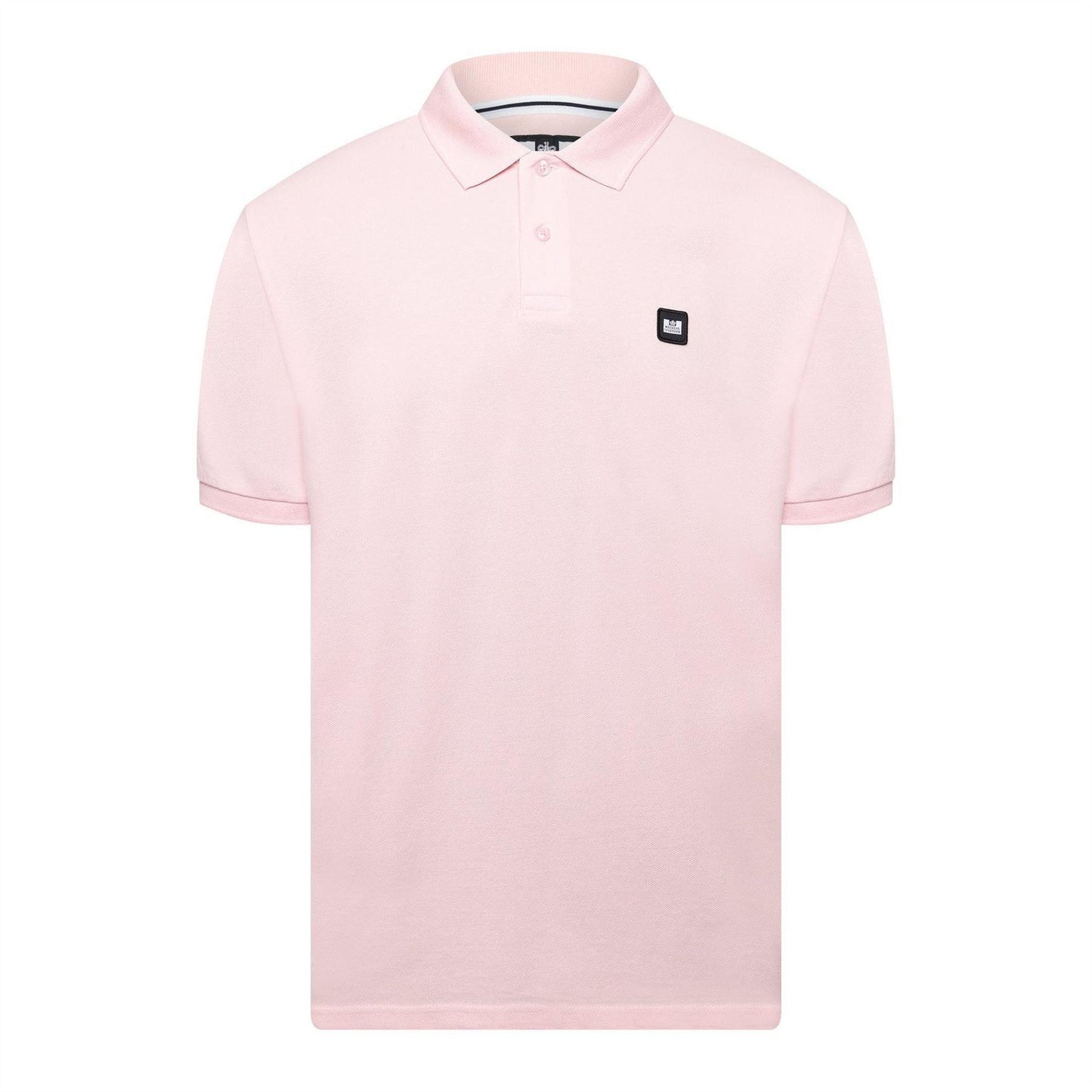 Pale Blush - Front - Weekend Offender Mens Barnum Short-Sleeved Polo Shirt