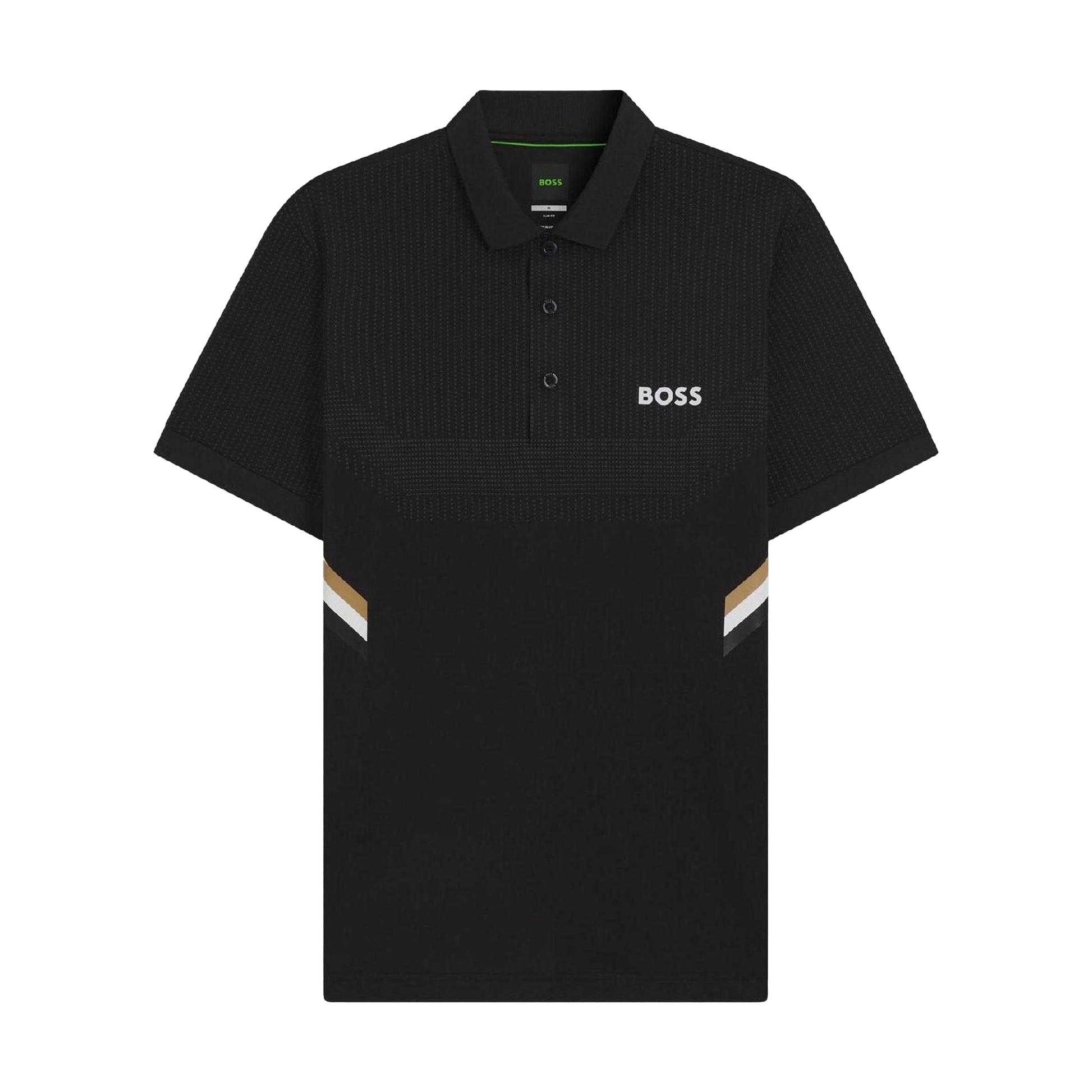 Black - Front - Boss Mens Slim Polo Shirt