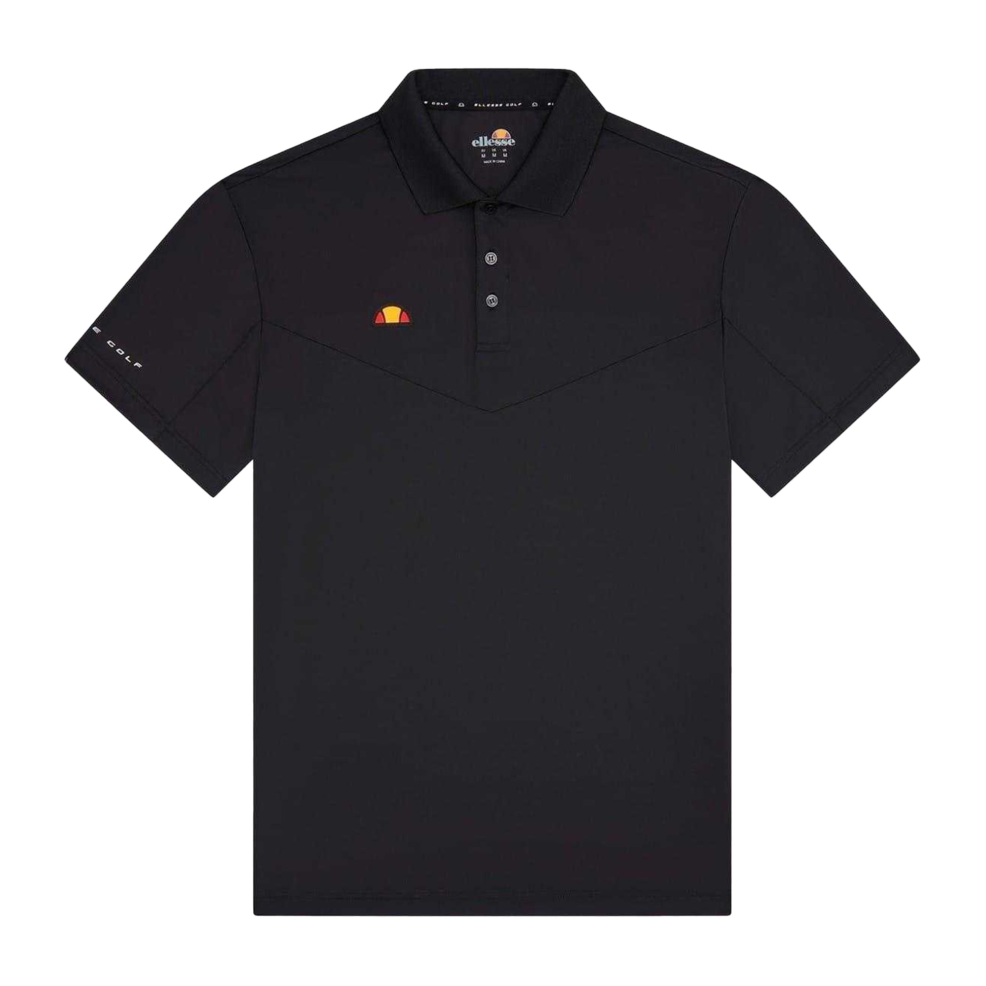 Black - Front - Ellesse Mens Alsino Polo Shirt