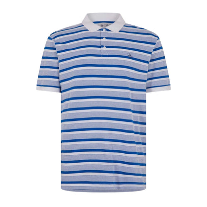 White - Front - Original Penguin Mens Striped Polo Shirt