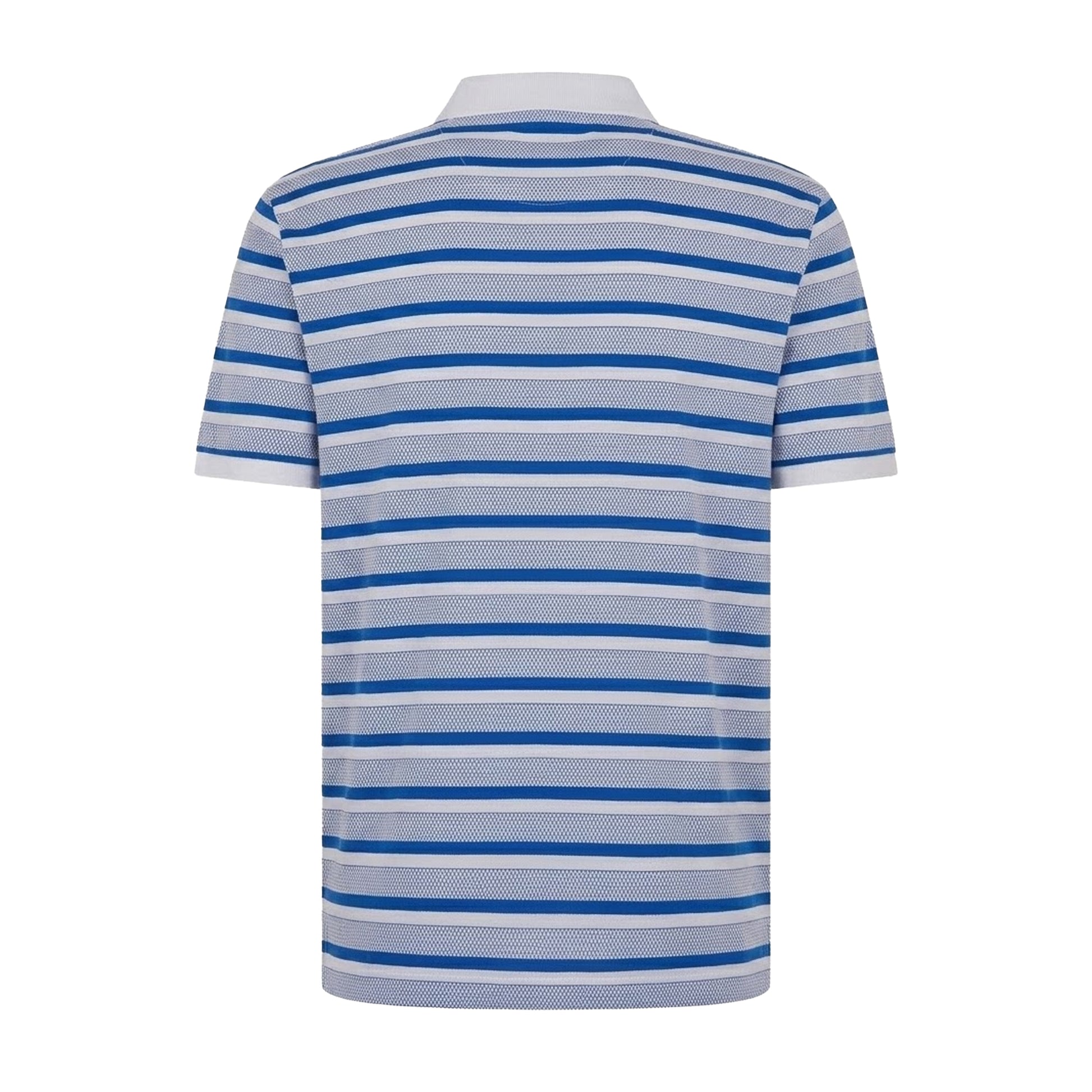 White - Back - Original Penguin Mens Striped Polo Shirt