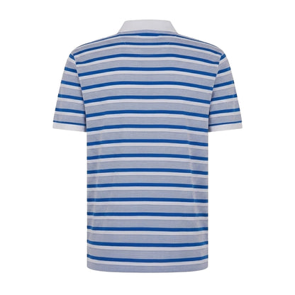 White - Back - Original Penguin Mens Striped Polo Shirt