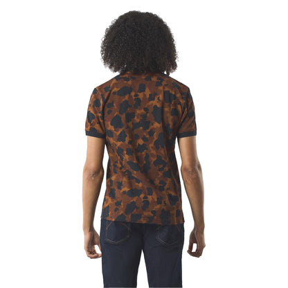 Brown - Back - Pretty Green Mens Camo Short-Sleeved Polo Shirt