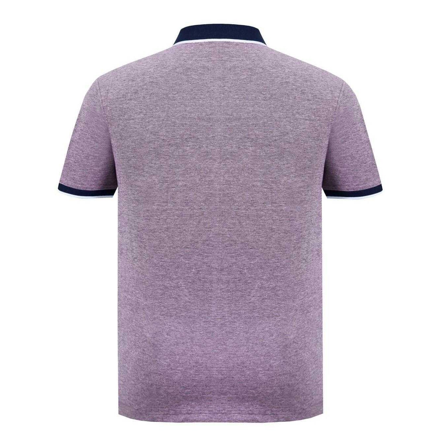 Burgundy-White - Back - SoulCal Mens Cotton Pique Polo Shirt