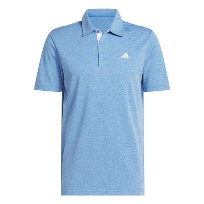Lucid Blue - Front - Adidas Mens Heather Golf Polo Shirt