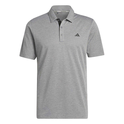 Grey - Front - Adidas Mens Heather Golf Polo Shirt