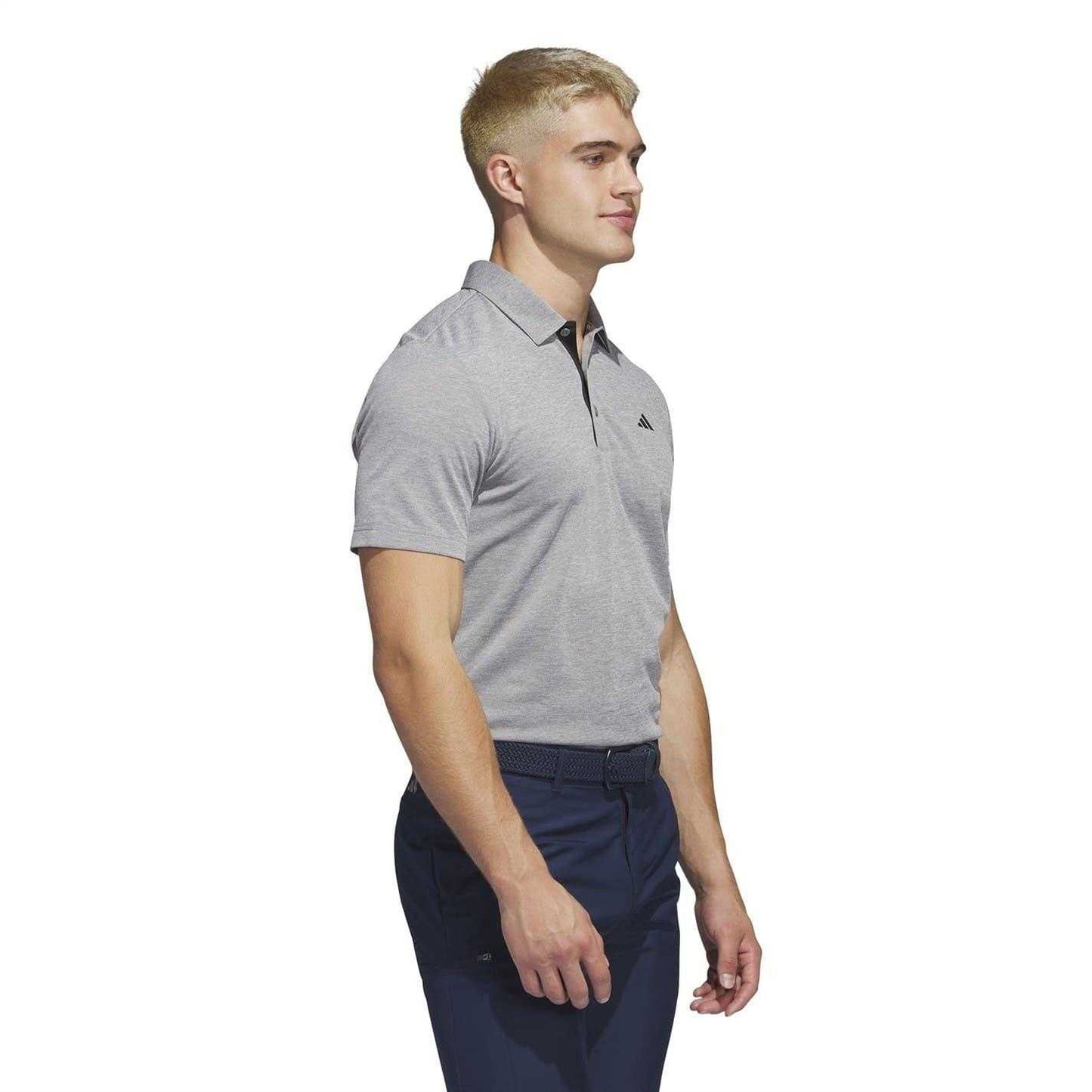 Grey - Lifestyle - Adidas Mens Heather Golf Polo Shirt